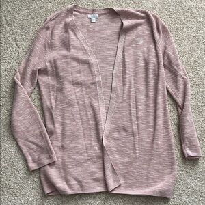 Women's Pink Open-Front Sweater